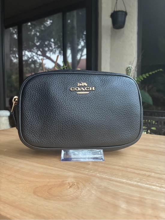 Coach Handbags - COACH Black Pebble Leather Convertible Belt Bag & Crossbody (39938) EUC